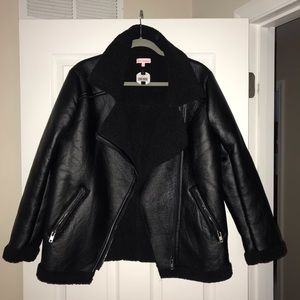 Leather/Sherpa jacket